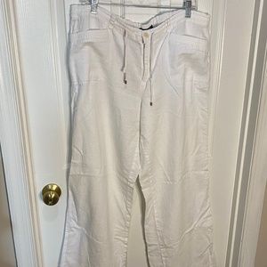 Ralph Lauren linen white pants size 14